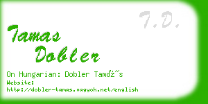 tamas dobler business card